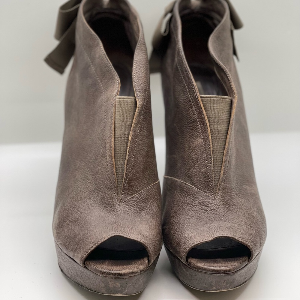 Vera Wang Royce Gray Platform Ankle Booties
